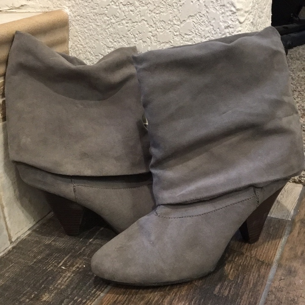 Charlotte Russe Suede Gray Booties